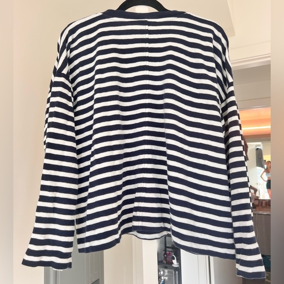 SOLD Black and White Striped Long Sleeve Shirt - Picture 5 of 5